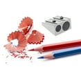 thumbnail image 3 of Dopebox Magnesium Pencil Sharpener Survival, Metal Pencil Sharpener Magnesium, Hand Held Pencil Sharpener, 2-Hole Pencil Sharpener Magnesium Alloy Wedge Profile, Manual Pencil Sharpener (8PCS), 3 of 10