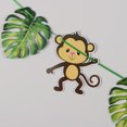 thumbnail image 4 of Dibujos animados Animal Palmera Hojas Papel Bandera Fiesta de cumpleaños Niños Habitación Decoración Sunnimix Bandera de hoja de árbol de palmera animal, 4 of 8