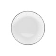 thumbnail image 3 of Exquisite 240 Piece White & Black Rim Disposable Plastic Dinnerware Combo Set, Serves 40 Guests, 3 of 10