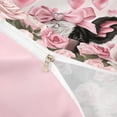 thumbnail image 3 of Erosebridal Kawaii Highland Cow Twin Bedding for Kids Girls, Pink Bow Hearts Flower Duvet Cover Set, Reversible 2pcs 1 Duvet Cover and 1 Pillowcase (No Comforter), 3 of 5