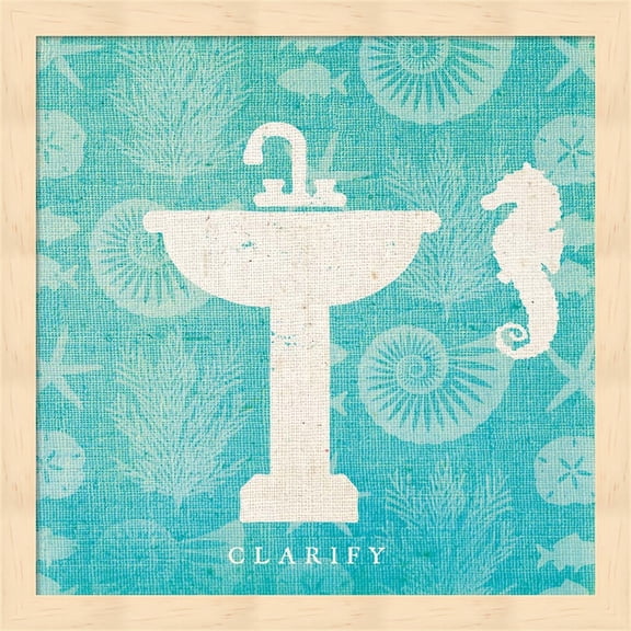 Pacific Bath II by Studio Mousseau, Framed Wall Art, 13.25W x 13.25H