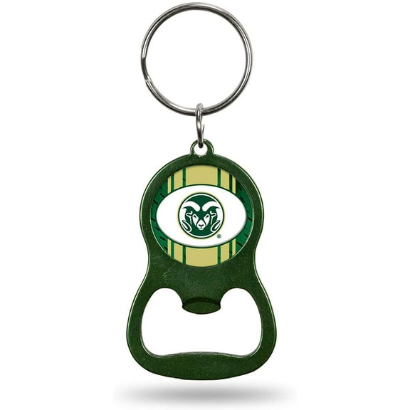 Colorado State University Rams Metal Bottle Opener Keychain, Team Color