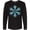 AB-Black, variant on Inktastic Icy Blue Winter Snowflake Long Sleeve T-Shirt
