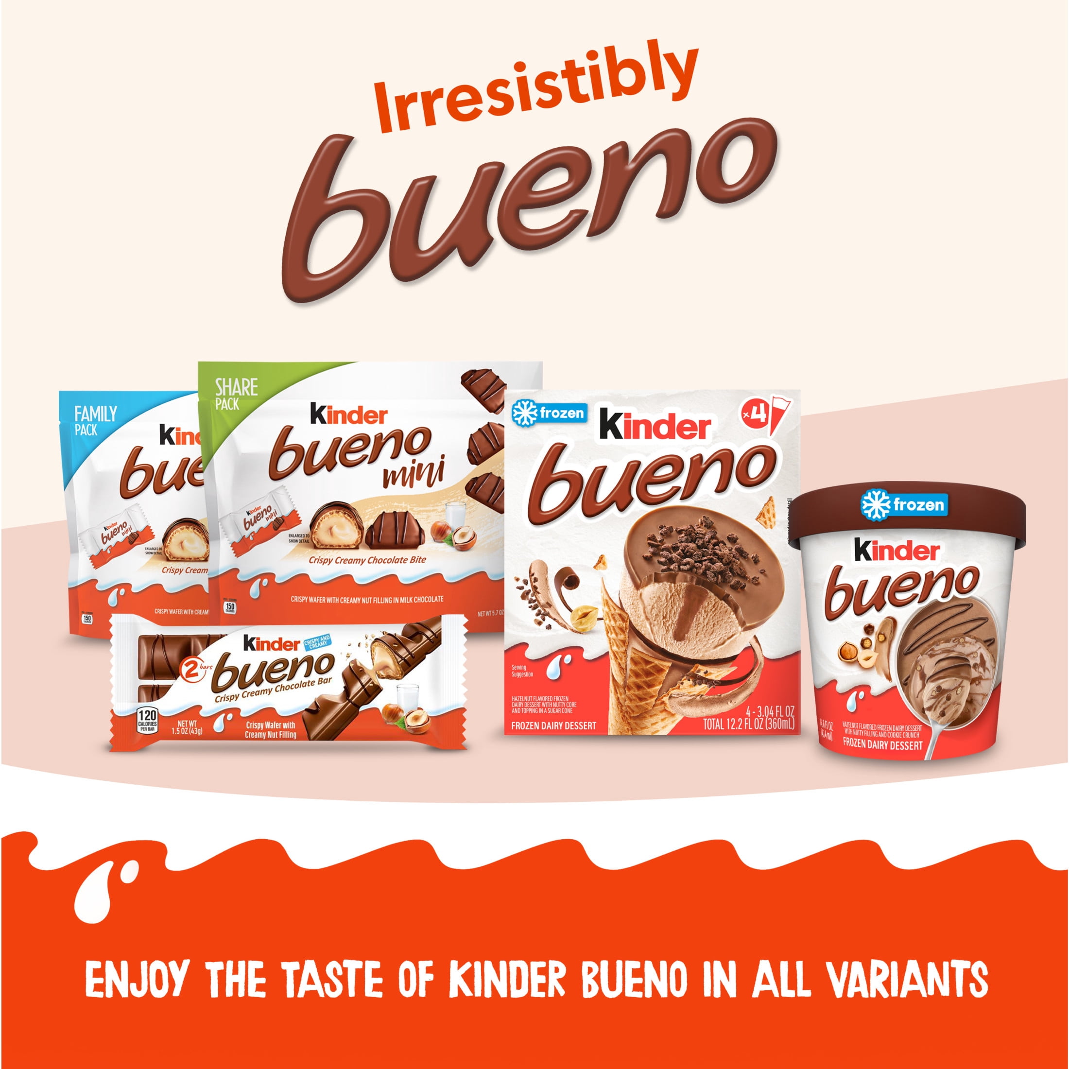 Kinder Bueno Frozen Dairy Dessert, 14 fl oz