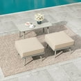 thumbnail image 5 of SUMMIT LIVING 6-Piece Wicker Patio Furniture Set with Detachable Armrests and Thick Cushions, 7 Seat Outdoor Conversation Set with Coffee Table & 2 Ottomans, Cool Gray, 5 of 14