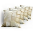 thumbnail image 5 of Ambesonne Geometric Throw Pillow Cover 4 Pack, Abstract Square Shady, 16", Cream Beige, 5 of 7