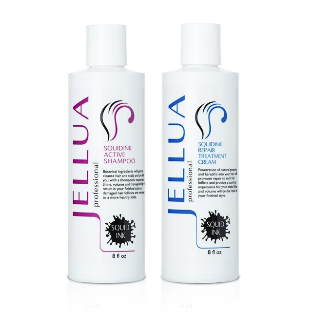 Jellua Squidink Champú activo y crema de tratamiento reparador 8.0 Oz Duo