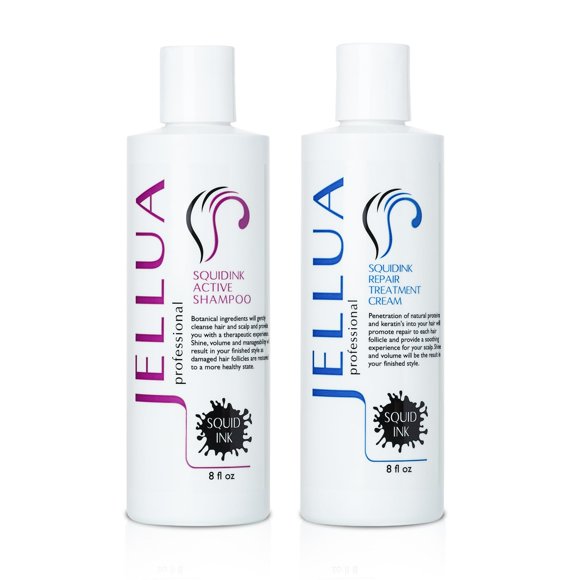 Jellua Squidink Champú activo y crema de tratamiento reparador 8.0 Oz Duo