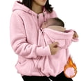 thumbnail image 7 of Pet Pouch Hoodie for Women, Sherpa Fleece Pet Carrier Hoodie with Zippered Kangaroo Pouch, Oversized Warm Sweatshirt with Side Pockets, 7 of 7