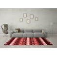 thumbnail image 3 of Ahgly Company Machine Washable Indoor Round Abstract Red Modern Area Rugs, 5' Round, 3 of 4
