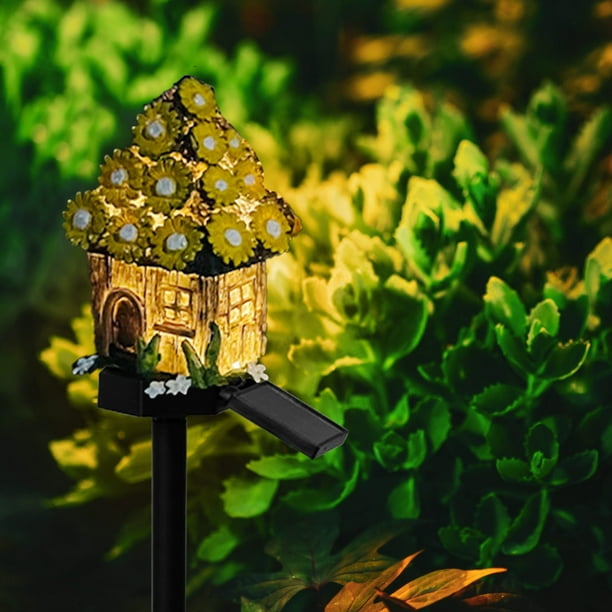 Hogar y jardín, Exterior y jardín, Jardinería, Regalo de jardín, Nueva lámpara solar de resina para suelo, luces de jardín para exterior, luces decorativas para jardín, luz de jardín