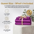 thumbnail image 6 of Lipa Satin Sheets Queen Sheet Set, Silky Luxury Bed Sheets With Deep Pocket,4 Pieces,Purple, 6 of 8