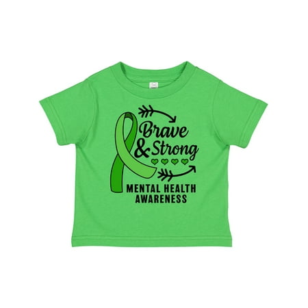 

Inktastic Mental Health Awareness Brave and Strong with Arrows Gift Toddler Boy or Toddler Girl T-Shirt