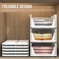 thumbnail image 3 of 2 Pack Folding Wardrobe Storage Box Plastic Drawer Organizer Stackable Storage Baskets Closet Container Home Office Bedroom Laundry Pull Out Drawer Dividers for Clothes,Toys Organization, 3 of 6