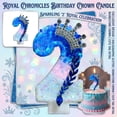 thumbnail image 2 of Cartoon Number 2 Birthday Candle - Sparkling Royal Design with Peacock Feather Details’ Birthday Parties, Cake Decorations, Royal-Themed Celebrations, 2 of 6
