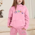 thumbnail image 2 of Girls' Sweatsuit Set - 2 Piece Basic Hoodie Sweatshirt and Jogger Sweatpants for Toddlers and Girls, 2 of 4