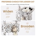 thumbnail image 4 of Merrland 65.7" Large Cat Tree Tower Condo for Cats with 2 Scratching Ramps, Hammock & Scratching Posts, White & Black Spot, 4 of 8
