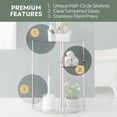 thumbnail image 4 of Kingfisher Lane Tempered Glass Clear Accent Table Rectangular 30" H x 23" W x 12" D Unassembled, 4 of 8