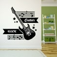 thumbnail image 3 of Music Wall Decal Guitar Silhouette and Musical Notes Playroom Wall Decal for Children Instrument Cute Themed Room Décor - Size: 40 In x 36 In, 3 of 4