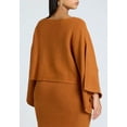thumbnail image 2 of ELOQUII Women's Plus Size Draped Cropped Sweater, 2 of 3