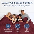 thumbnail image 4 of CGK Linens Premium Down Alternative Comforter - California King Size All-Season Fluffy & Cozy Duvet Insert, Burgundy, 4 of 7