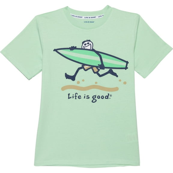 LIFE IS GOOD BOYS TOP - 253 SURF GREEN - SZ 5 6 SMALL - TEE SHIRT GRAPHIC