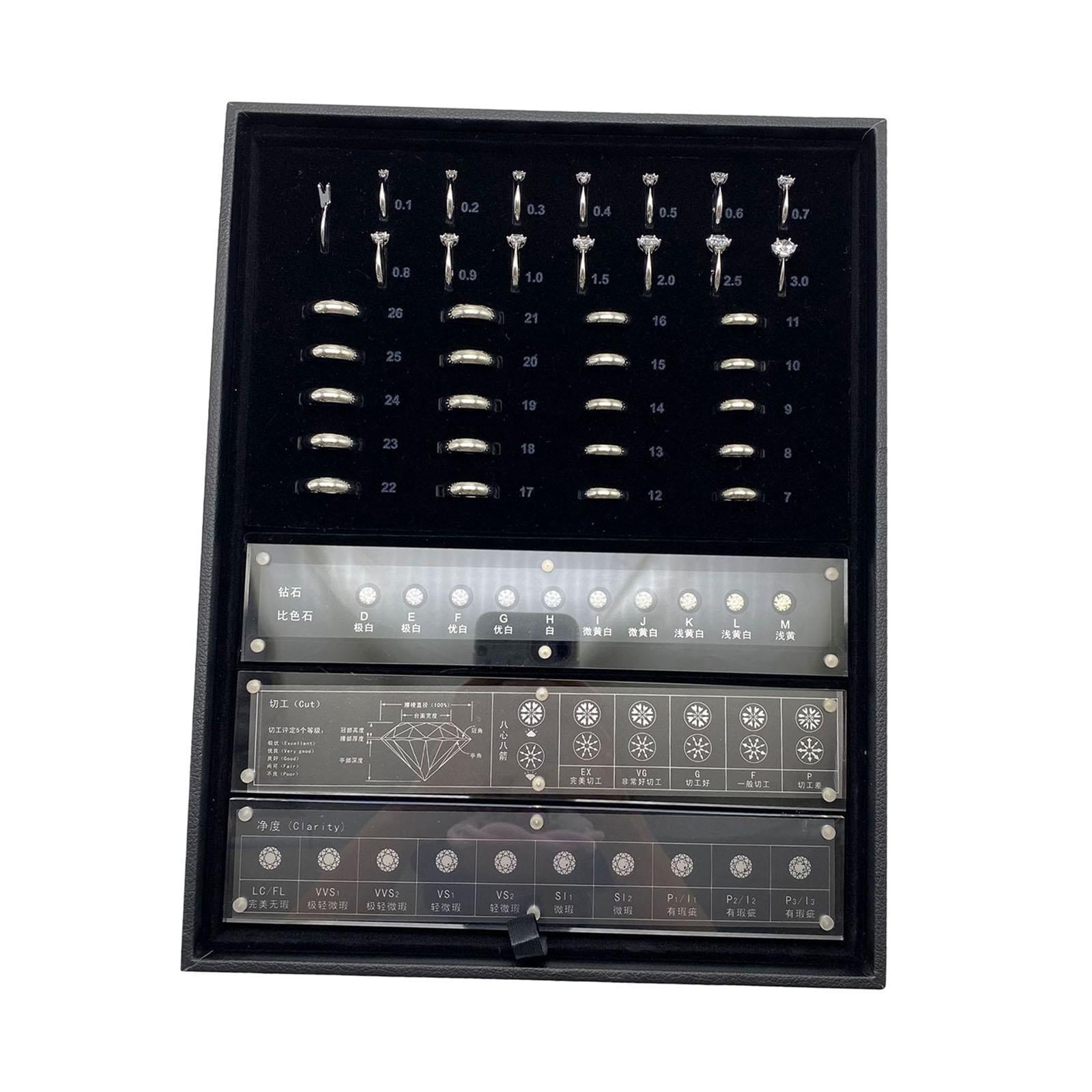 Segolike Diamond Tester Box Jewelry Testing Kit Diamond Selector Tool Case Diamond Test Kit Diamond Testing Kit for Grading Evaluation