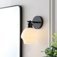 thumbnail image 2 of SAFAVIEH Solynn LED Black Metal Pendant Light with White Shade, Set of 2, 2 of 10