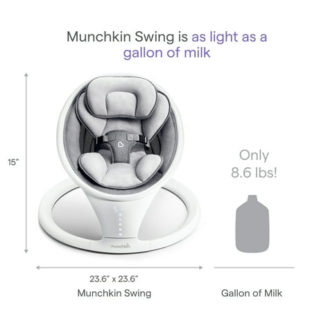 DADWAY Munchkin電動ベビースウィング（NZMU21330） バウンサー・ベビーベッド・お昼寝・ゆりかご・ダットウェイ・マンチカン／ママルー4同等品