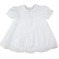 thumbnail image 2 of Bébé Filles Blanc à Col Dentelle Brodé Robe de Soirée 9M, 2 of 2