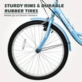 thumbnail image 6 of Lilypelle Adult Tricycle 24" Wheels Low Stepover Frame Bike, 7-Speed Shimano Derailleur Trike, 3 Wheels Bike with Basket, Sky blue, 6 of 12