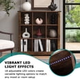 thumbnail image 4 of 9-Cube LED Bookshelf - Mid-Century Modern Wood Storage Shelf for Bedroom, Living Room & Office, Brown, 4 of 7