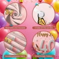 thumbnail image 4 of Pink Background Happy 40th Birthday Banner Gold Lettering 40th Birthday Display Decorated Butterfly Accents Birthday Backdrop for 40th Birthday Party Women's Celebration Luxury Party Decoration, 4 of 4