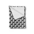thumbnail image 2 of Abstract Soft Flannel Fleece Blanket, Continuous Modern Swirl Ornamental Halftone Background Engraving Like, Cozy Plush for Indoor and Outdoor Use, 70" x 90", Charcoal Grey and White, by Ambesonne, 2 of 5