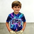thumbnail image 2 of Boys Short Sleeve T-Shirts Kids Summer Crewneck Tops Teen Shirts Back To School Fashion Clothes, 2 of 4