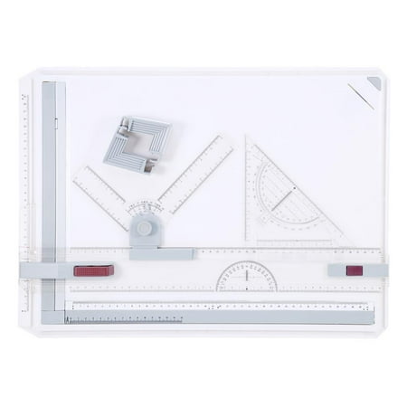 Parallel Rule Board (TOPINCN Pro A3 Drawing Board Table,Pro A3 Drawing Board Table With Clear Rule Parallel Motion and Adjustable Angle, Clear Rule Parallel)