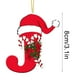 thumbnail image 3 of Colgante de árbol de Navidad de acrílico 2D con letras | Juego de 26 adornos con iniciales del alfabeto para decoración navideña, 3 of 6
