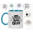 thumbnail image 3 of Inkdotpot Push Yourself To Be Great 11 Oz Ceramic Coffee Mug Positive Inspirational Quotes Funny Sarcastic Employee Boss Coworkers Gift-Blue, 3 of 6
