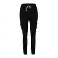 thumbnail image 2 of REALiKUN Women's Casual Pants Solid High Waist Self Tie Belted Pencil Trouser Black M, 2 of 4