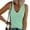 *Mint Green, variant on Tank Tops for Women Buttons Sleeveless V-Neck Summer Casual Tank Coffee XXXL