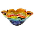 thumbnail image 2 of 85" Mouth Blown Art Glass Wavy Inch Centerpiece or Candy Bowl, 2 of 5