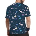 thumbnail image 2 of Wukai Space Dinosaur Print Men's Short-Sleeved Mesh T-Shirt,Quick-Dry Short Sleeve Workout T-Shirt-4X-Large, 2 of 8