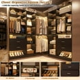 thumbnail image 5 of Homieasy 87.2" Large Corner Closet Organizer - 3 Sets with 4 Drawers, 4 Rods & Heavy-Duty 2000+ lbs Capacity, Black, 5 of 7