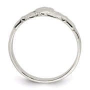 Sterling Silver Solid Claddagh Ring QR960