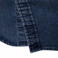 thumbnail image 7 of Mens Denim Shirts Fall Distressed Long Sleeve Collared Work Jean Jackets Slim Fit Work Office Tops With Pockets, 7 of 7