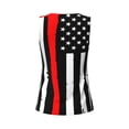 thumbnail image 5 of Xecao Firefighters USA Flag print women's scoop neck, loose-fit workout tank tops for the gym., 5 of 9