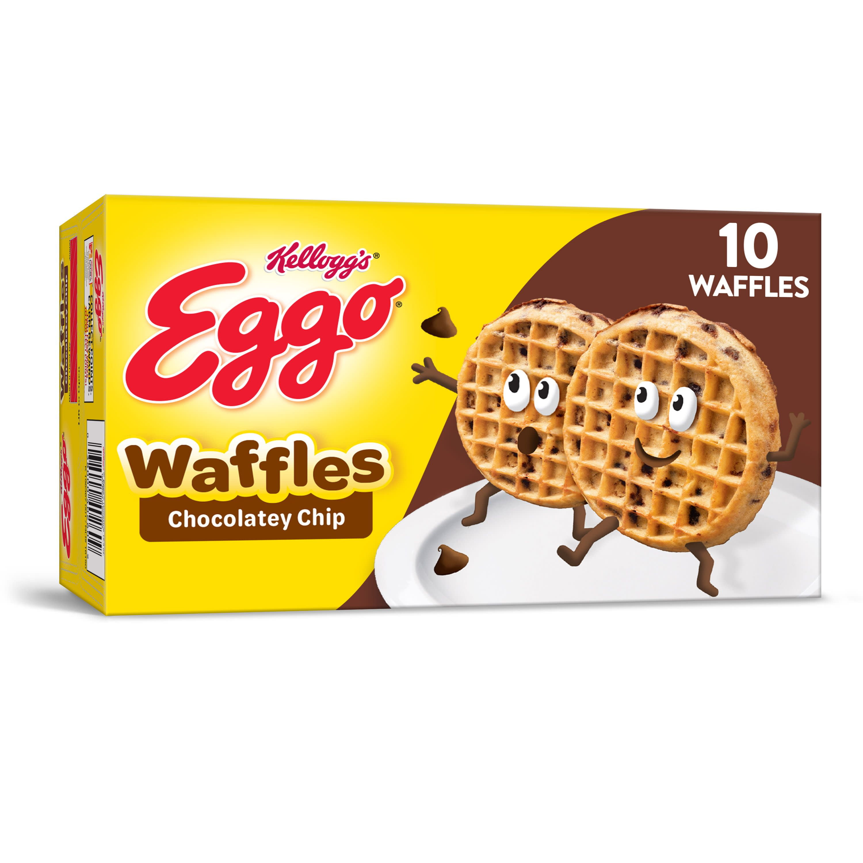Kellogg's Eggo, Frozen Waffles, Chocolatey Chip, Easy Breakfast, 12.3