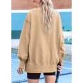 thumbnail image 3 of Sweat-shirts pour Femmes Col Rond Chute Légère Couleur Unie 2023 Mode Chaud Coupe Oversize Sweat-Shirts, 3 of 6