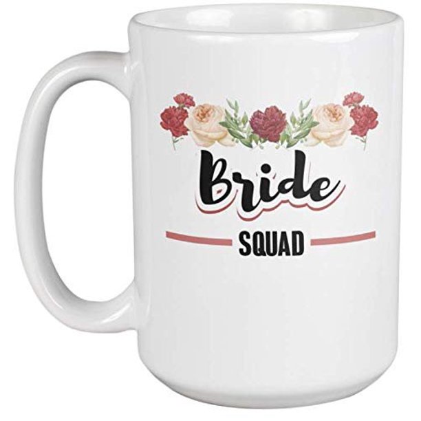 Bride Squad Wedding Coffee Tea Gift Mug For Fiancee Girlfriend Women 15oz Walmart Com Walmart Com