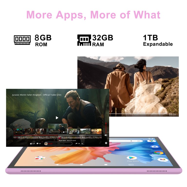 NOVOJOY Android Tablet 10.1 Inch IPS HD Touchscreen, 8GB RAM, 32GB